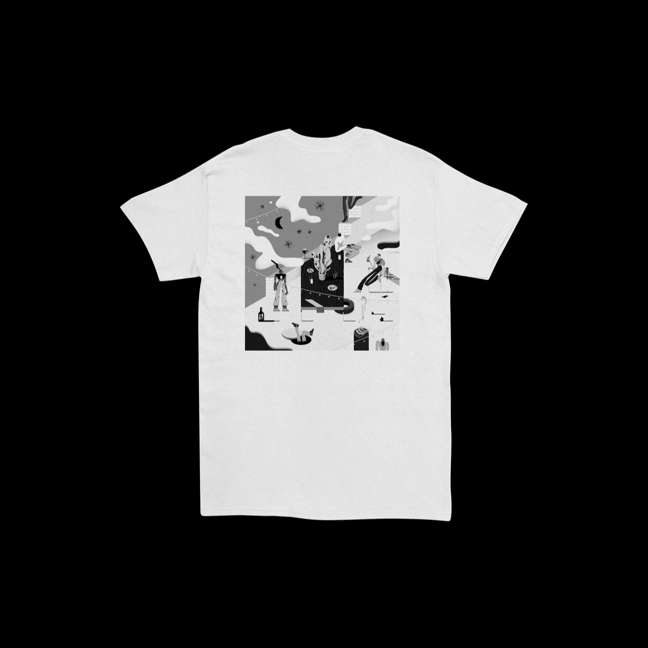 Illustration for a party in North Isère, France, printed on a t-shirt.